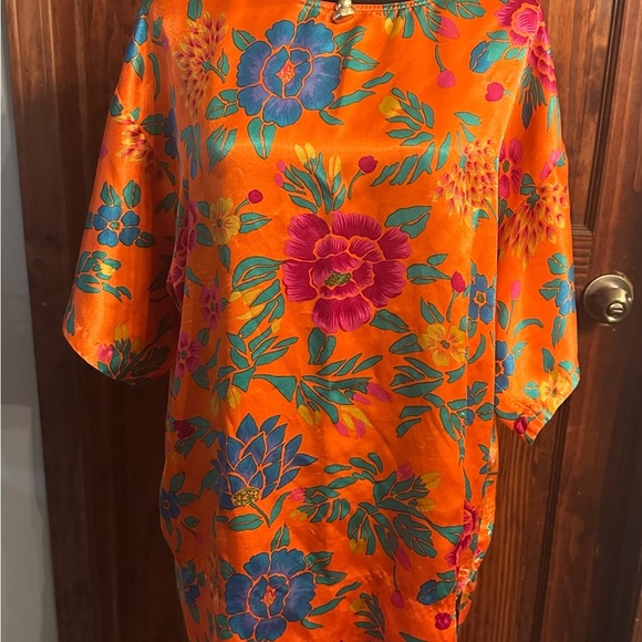 Floral Orange Women's Top by Saks - Picture 1 of 4